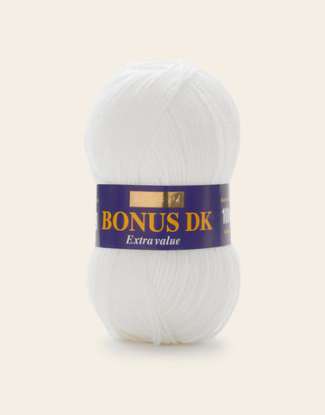Buy white Hayfield: Bonus DK, Double Knit Acrylic Yarn, 100g