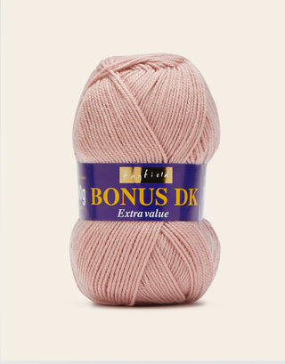 Buy oyster-pink Hayfield: Bonus DK, Double Knit Acrylic Yarn, 100g