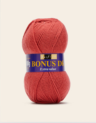 Buy soft-red Hayfield: Bonus DK, Double Knit Acrylic Yarn, 100g
