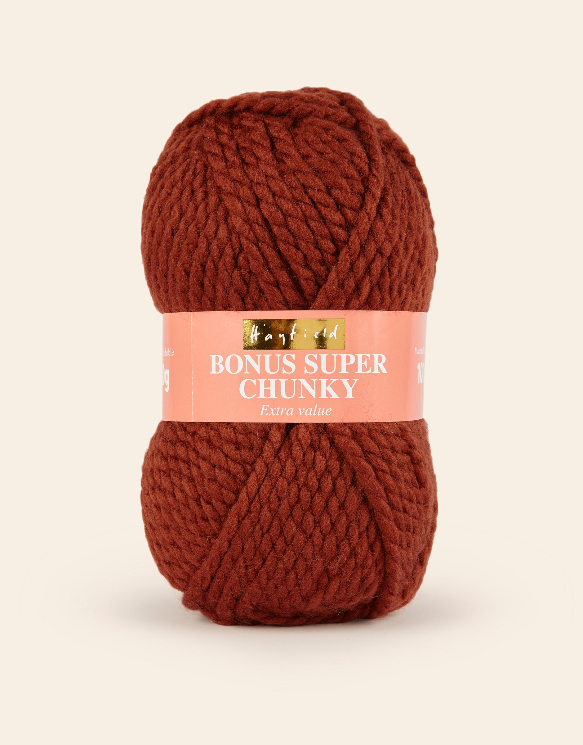 Buy mahogany Hayfield: Bonus Super Chunky: Acrylic Yarn: 100gms