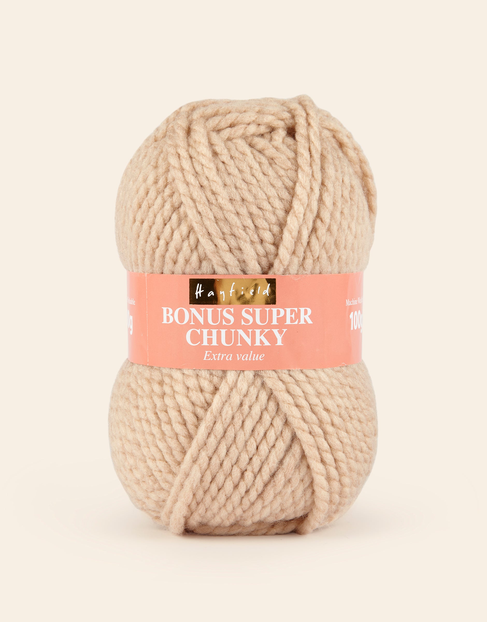 Buy oatmeal Hayfield: Bonus Super Chunky: Acrylic Yarn: 100gms