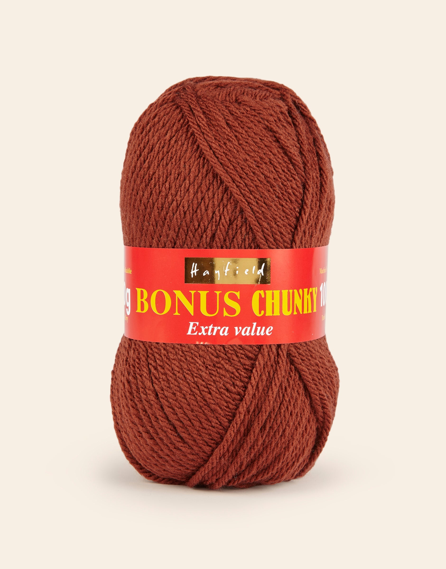 Buy mahogny Hayfield: Bonus Chunky Acrylic Yarn, 100g