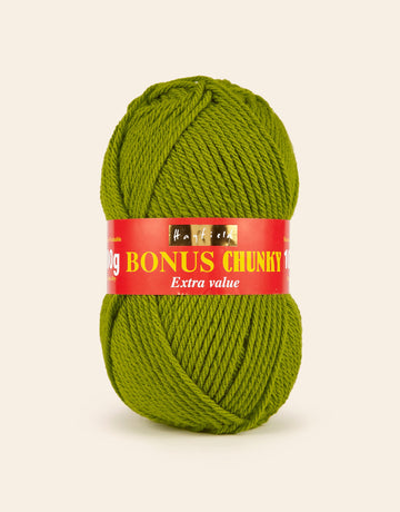 Buy lemon-grass Hayfield: Bonus Chunky Acrylic Yarn, 100g