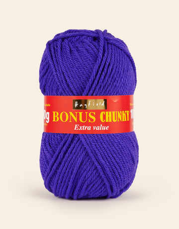 Buy bright-purple Hayfield: Bonus Chunky Acrylic Yarn, 100g