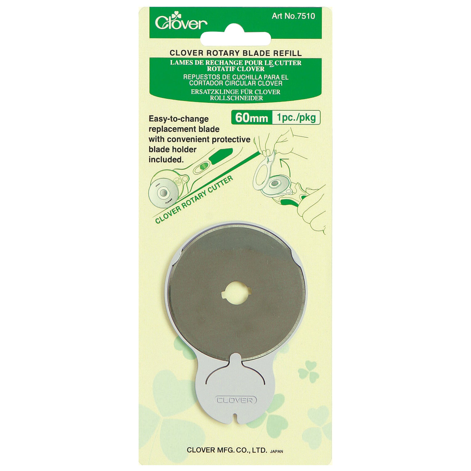 Clover Rotary Blade: Refill Pack: 60mm x 1