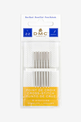 DMC: Premium Cross Stitch Needles, Size 22 - 24, Pack of 6 - 0
