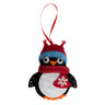 Kit de decoración de fieltro Trimits: pingüino navideño, 10 x 12 cm, incluye formas de fieltro, hilo, relleno, aguja y cinta