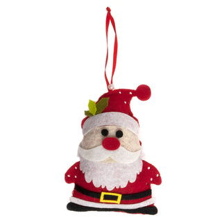 Trimits Felt Decoration Kit Ð Christmas Santa, 10x12cm, Includes Felt Shapes, Thread, Stuffing, Needle, and Ribbon