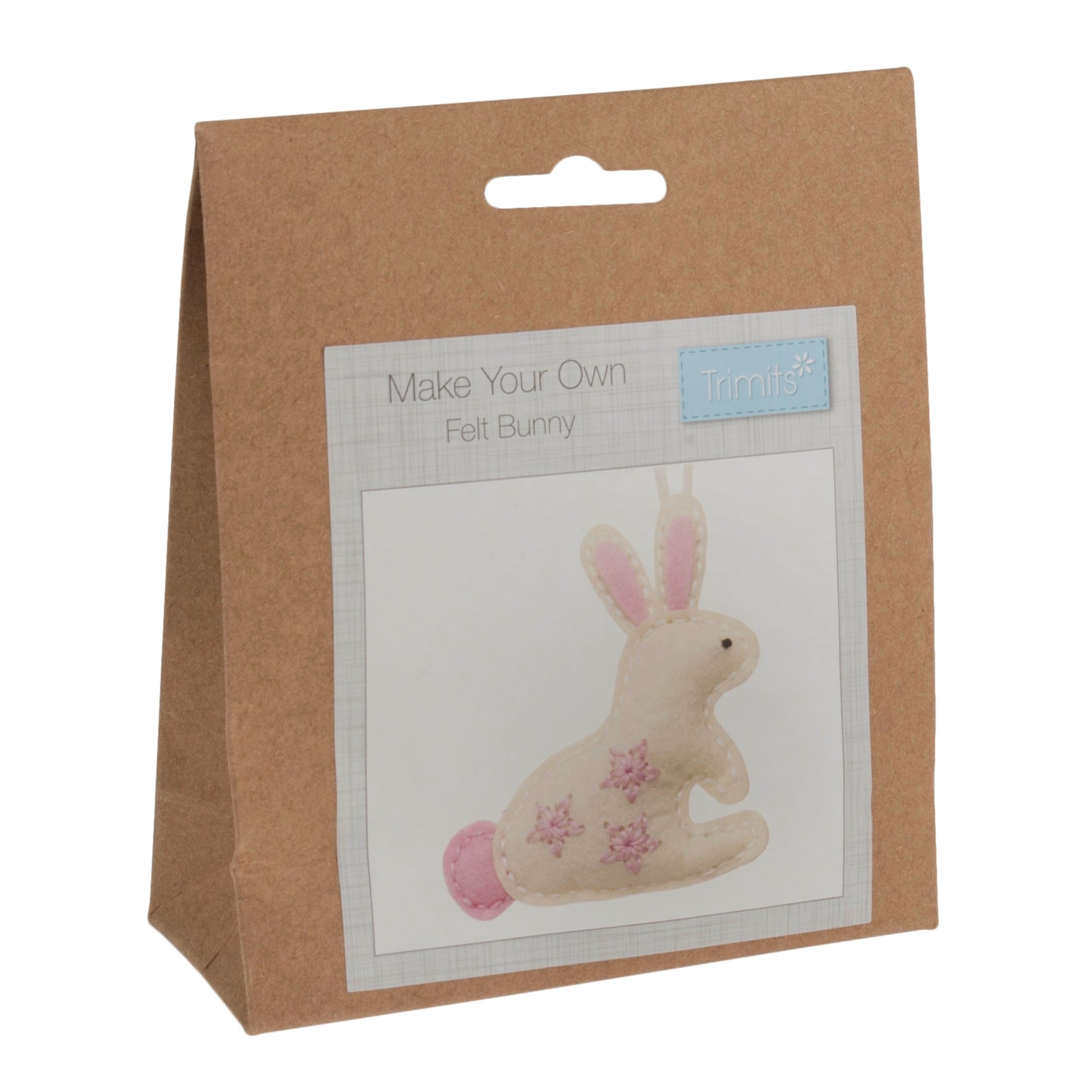 Trimits Felt Decoration Kit Ð Bunny, 2x6x13cm, Includes Pre-Cut Felt, Stuffing, Beads, Thread, and Instructions