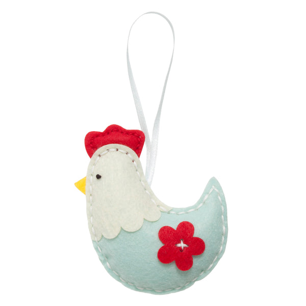 Trimits Felt Decoration Kit Ð Hen, 2x6x13cm, Includes Pre-Cut Felt, Stuffing, Beads, Thread, and Instructions