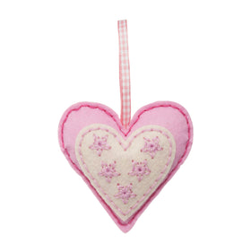 Trimits Felt Decoration Kit Heart, 2x6x13cm, Includes Pre-Cut Felt, Stuffing, Beads, Thread, and Instructions