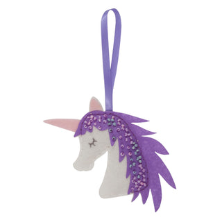 Trimits Felt Decoration Kit Ð Unicorn, 2x6x13cm, Includes Pre-Cut Felt, Stuffing, Beads, Thread, and Instructions