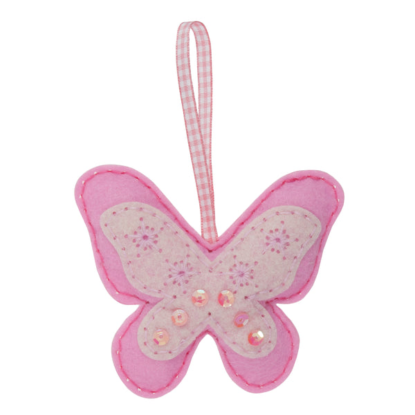 Trimits Felt Decoration Kit Ð Butterfly, 2x6x13cm, Includes Pre-Cut Felt, Stuffing, Beads, Thread, and Instructions