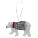 Trimits Felt Decoration Kit Ð Christmas Polar Bear, 10x12cm, Includes Felt Shapes, Thread, Stuffing, Needle, and Ribbon-1