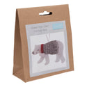 Trimits Felt Decoration Kit Ð Christmas Polar Bear, 10x12cm, Includes Felt Shapes, Thread, Stuffing, Needle, and Ribbon