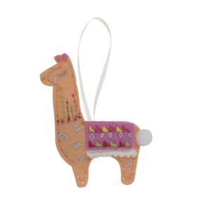 Trimits Felt Decoration Kit Llama, 2x6x13cm, Includes Pre-Cut Felt, Stuffing, Beads, Thread, and Instructions