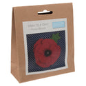 Trimits Felt Decoration Kit Ð Poppy Brooch, 2x6x13cm, Includes Pre-Cut Felt, Stuffing, Beads, Thread, and Instructions