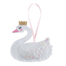 Kit de decoración de fieltro Trimits – Navidad: cisne con corona, 2 x 6 x 13 cm, incluye fieltro precortado, relleno, cuentas, hilo e instrucciones-1
