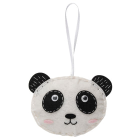 Trimits Felt Decoration Kit Panda, 2x6x13cm, Includes Pre-Cut Felt, Stuffing, Beads, Thread, and Instructions