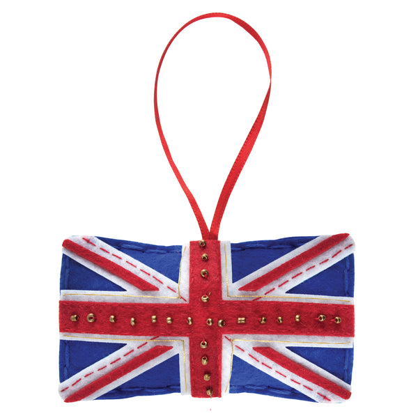 Trimits Felt Decoration Kit Ð Union Jack, 2x6x13cm, Includes Pre-Cut Felt, Stuffing, Beads, Thread, and Instructions