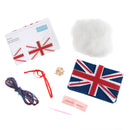 Kit de decoración de fieltro Trimits: Union Jack, 2 x 6 x 13 cm, incluye fieltro precortado, relleno, cuentas, hilo e instrucciones-2