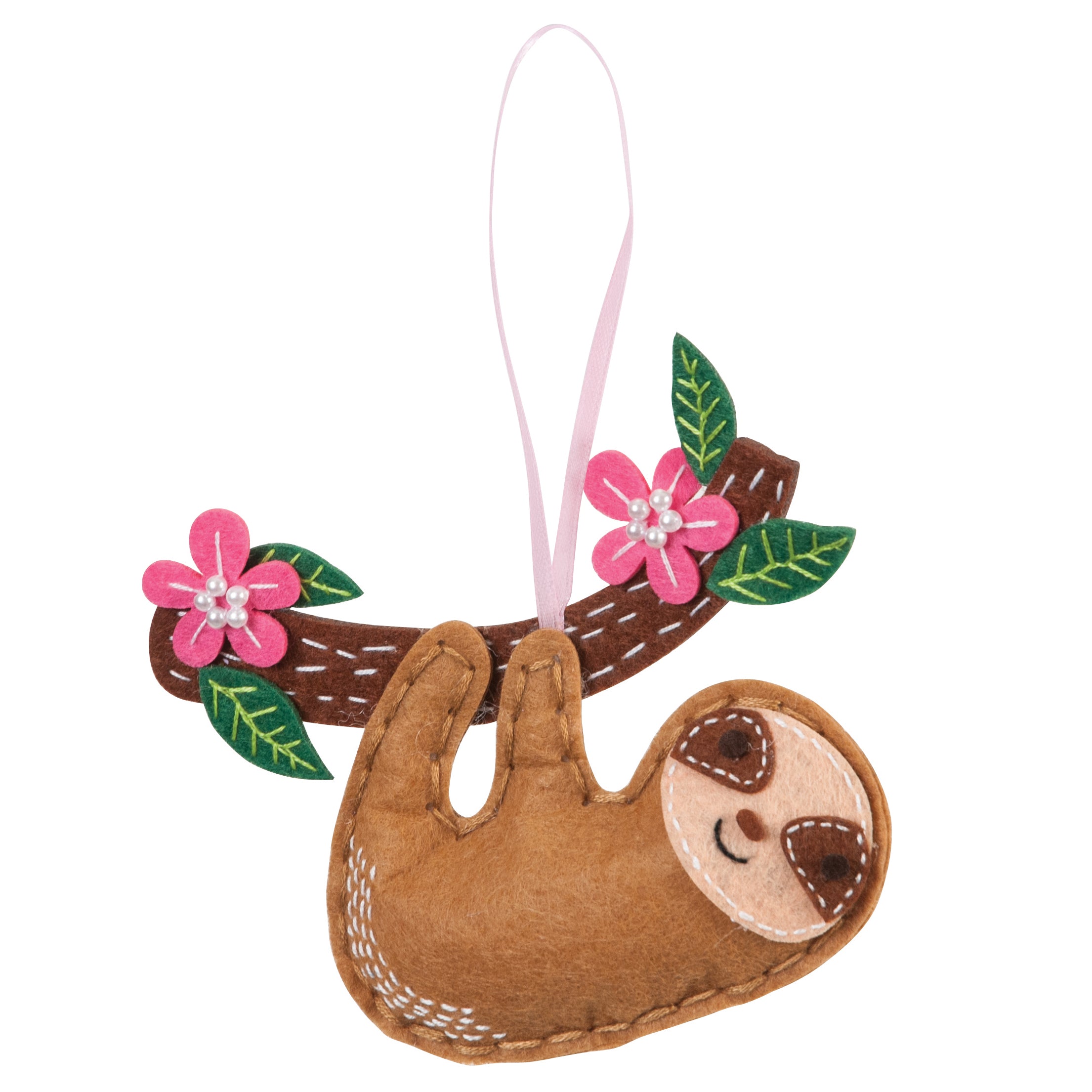 Trimits Felt Decoration Kit Ð Sloth, 2x6x13cm, Includes Pre-Cut Felt, Stuffing, Beads, Thread, and Instructions