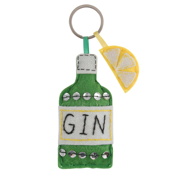 Trimits Felt Decoration Kit Ð Gin Bottle, 2x6x13cm, Includes Pre-Cut Felt, Stuffing, Beads, Thread, and Instructions