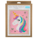 Trimits Punch Needle Kit Ð Floss and Hoop: Unicorn, 15.2cm Diameter, Includes Embroidery Floss, Hoop, Fabric, Punch Needle, Instructions in English, French, German