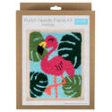 Trimits Punch Needle Kit Ð Floss and Hoop: Flamingo, 15.2cm Diameter, Includes Embroidery Floss, Hoop, Fabric, Punch Needle, Instructions in English, French, German