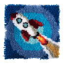 Trimits Latch Hook Kit Ð Rocket, 30.5x30.5cm, Includes Canvas, Yarn, Tool, and Instructions-1