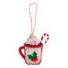 Kit de decoración de fieltro Trimits: caballo balancín navideño, 10 x 12 cm, incluye formas de fieltro, hilo, relleno, aguja y cinta