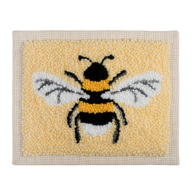 Trimits Punch Needle Kit Floss and Hoop: Bee, 15.2cm Diameter, Includes Embroidery Floss, Hoop, Fabric, Punch Needle, Instructions in E...