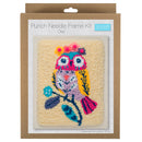 Trimits Punch Needle Kit Ð Floss and Hoop: Owl, 15.2cm Diameter, Includes Embroidery Floss, Hoop, Fabric, Punch Needle, Instructions in English, French, German-3