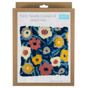 Trimits Punch Needle Kit Ð Cushion: Modern Floral, 36x36cm, Includes Punch Needle Tool, Yarn, Fabric, Cushion Back, Instructions in English, French, German