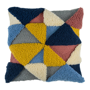 Kit de punzón Trimits con cojín: Geo, 36 x 36 cm, incluye punzón, hilo, tela, respaldo de cojín, instrucciones en inglés, francés y alemán