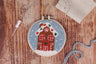 Trimits Punchnaaldset Ð Borduurgaren en Ring: Kerst Peperkoekhuis, 15,2 cm Diameter, Inclusief Borduurgaren, Ring, Stof, Punchnaald en Instructies