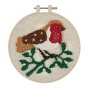 Kit de aguja perforadora Trimits: hilo y bastidor: Robyn navideña, 15,2 cm de diámetro, incluye hilo, bastidor, tela, aguja perforadora e instrucciones-1