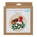 Trimits Punch Needle Kit Ð Floss and Hoop: Christmas Robyn, 15.2cm Diameter, Includes Floss, Hoop, Fabric, Punch Needle, and Instructions