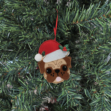 Kit de decoración de fieltro Trimits: reno, 13 x 12,5 cm, incluye formas de fieltro, cuentas, hilo, agujas y broche - 0