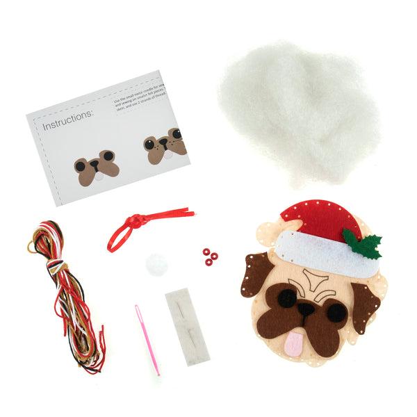 Trimits Felt Decoration Kit Ð Reindeer, 13x12.5cm, Includes Felt Shapes, Beads, Thread, Needles, and Brooch Pin