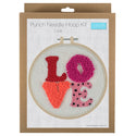 Trimits Punch Needle Kit Ð Yarn and Hoop:  Love, 20.3cm Diameter, Includes Yarn, Hoop, Fabric, Punch Needle, Instructions in EN, FR, GER