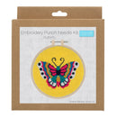 Kit de aguja perforadora Trimits, hilo y bastidor: mariposa, 15,2 cm de diámetro, incluye hilo de bordar, bastidor, tela, aguja perforadora, instrucciones en inglés, francés y alemán-3