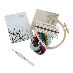 Trimits Punch Needle Kit Floss and Hoop: Christmas Scandi Bauble, 15.2cm Diameter, Includes Floss, Hoop, Fabric, Punch Needle, and Inst...