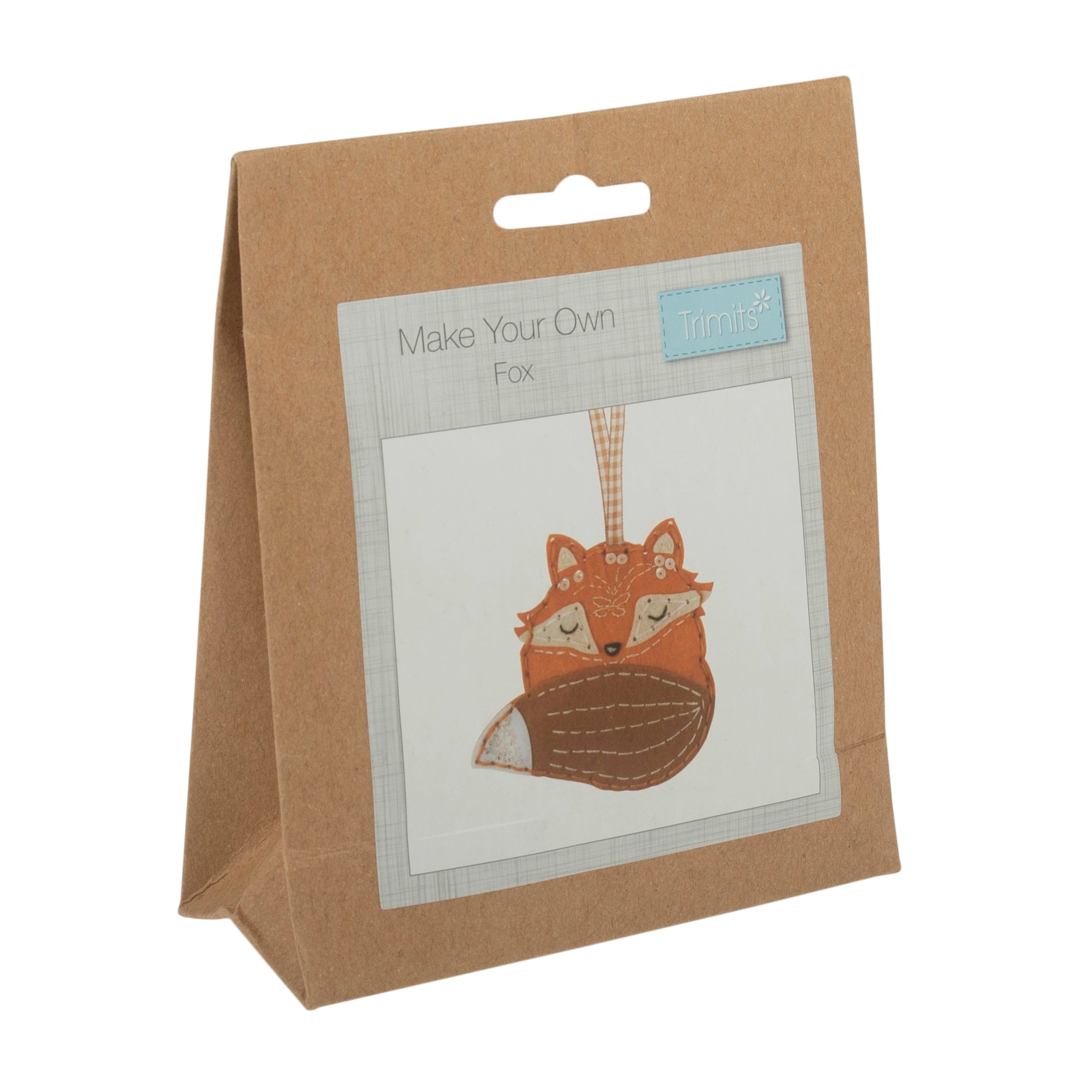 Trimits Felt Decoration Kit Ð Fox, 2x6x13cm, Includes Pre-Cut Felt, Stuffing, Beads, Thread, and Instructions