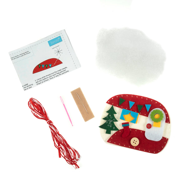 Trimits Felt Decoration Kit Ð Gonk, 11.5x9cm, Includes Felt Shapes, Stuffing, Beads, Buttons, Thread, and Ribbon