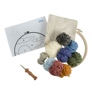 Trimits Punch Needle Kit Ð Yarn and Hoop: Landscape, 20.3cm Diameter, Includes Yarn, Hoop, Fabric, Punch Needle, Instructions in EN, FR, GER