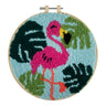 Trimits Punchnaaldset Ð Garen en Ring: Flamingo, 20,3 cm Diameter, Inclusief Garen, Ring, Stof, Punchnaald, Instructies in EN, FR, DU