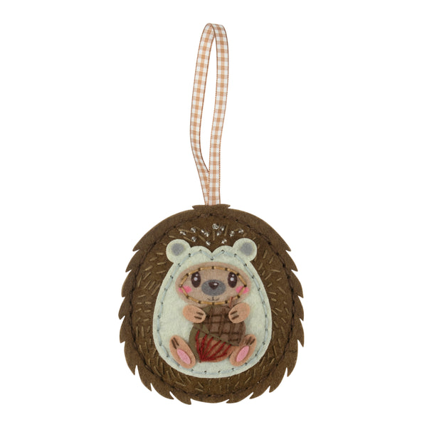 Trimits Felt Decoration Kit Ð Hedgehog, 2x6x13cm, Includes Pre-Cut Felt, Stuffing, Beads, Thread, and Instructions