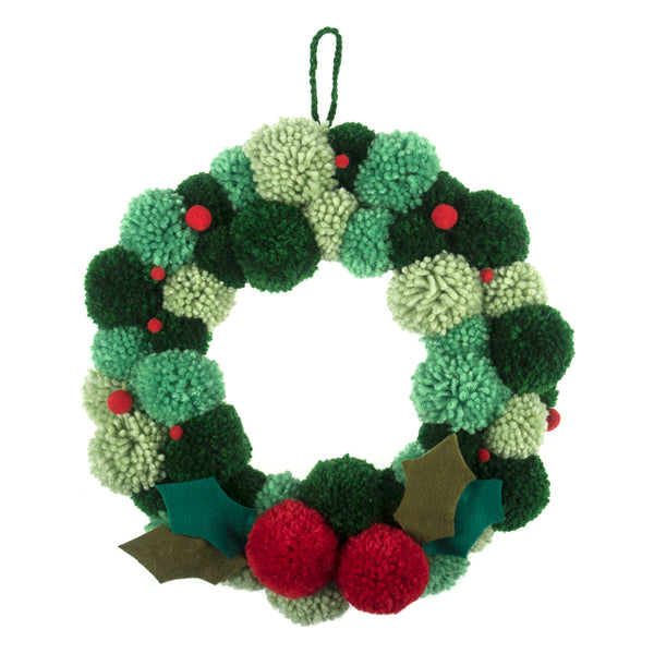 Trimits Pom Pom Wreath Kit Ð  30x30cm, Includes Pom Pom Makers, Yarn, and Metal Hoop