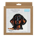 Trimits Counted Cross Stitch Kit Ð Large: Dachshund, 36x36cm, Includes Aida Fabric, Pre-Sorted Threads, Needle, Personalizing Alphabet, Instructions in English, French, German-2